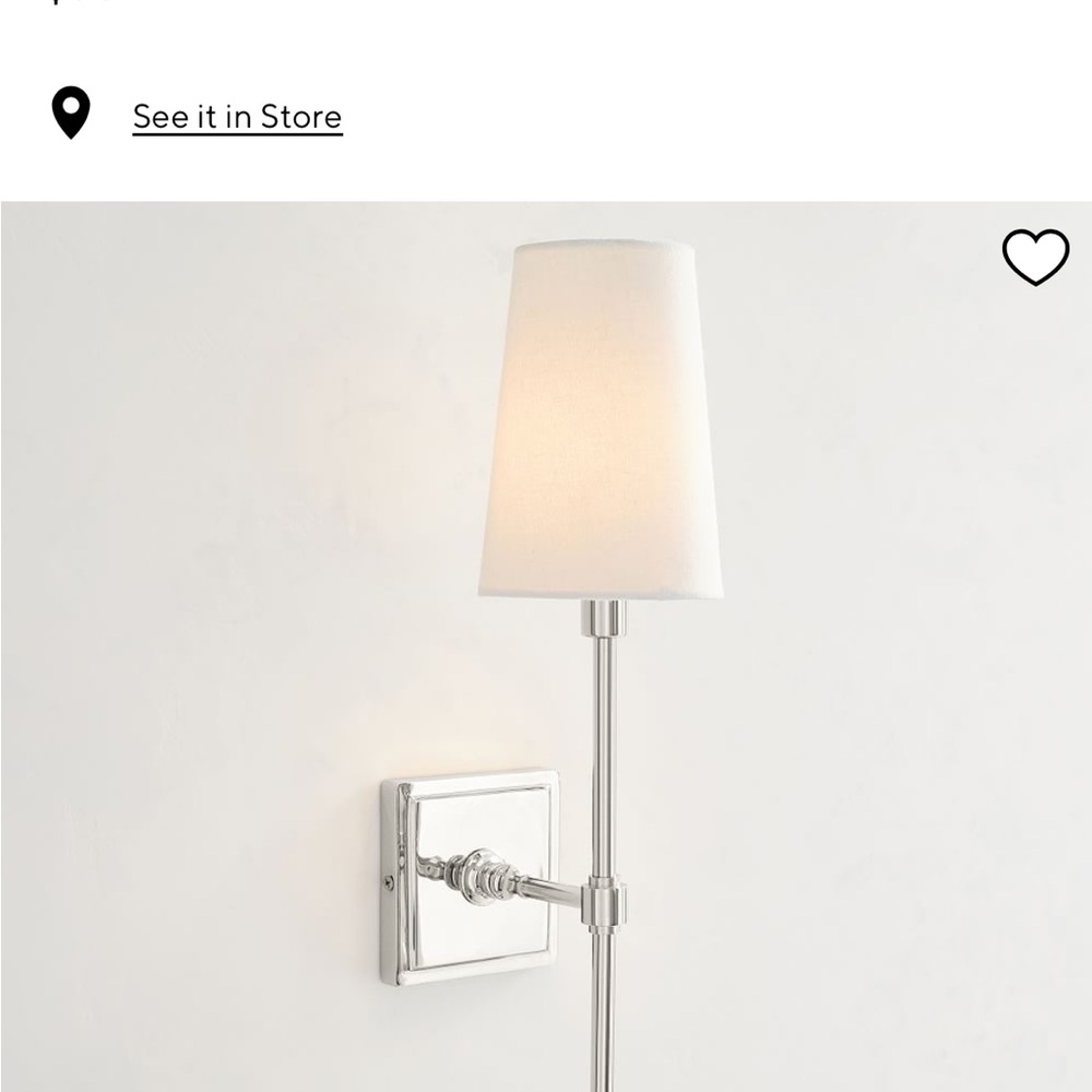 Pearson shade Wall Sconce polished nickel